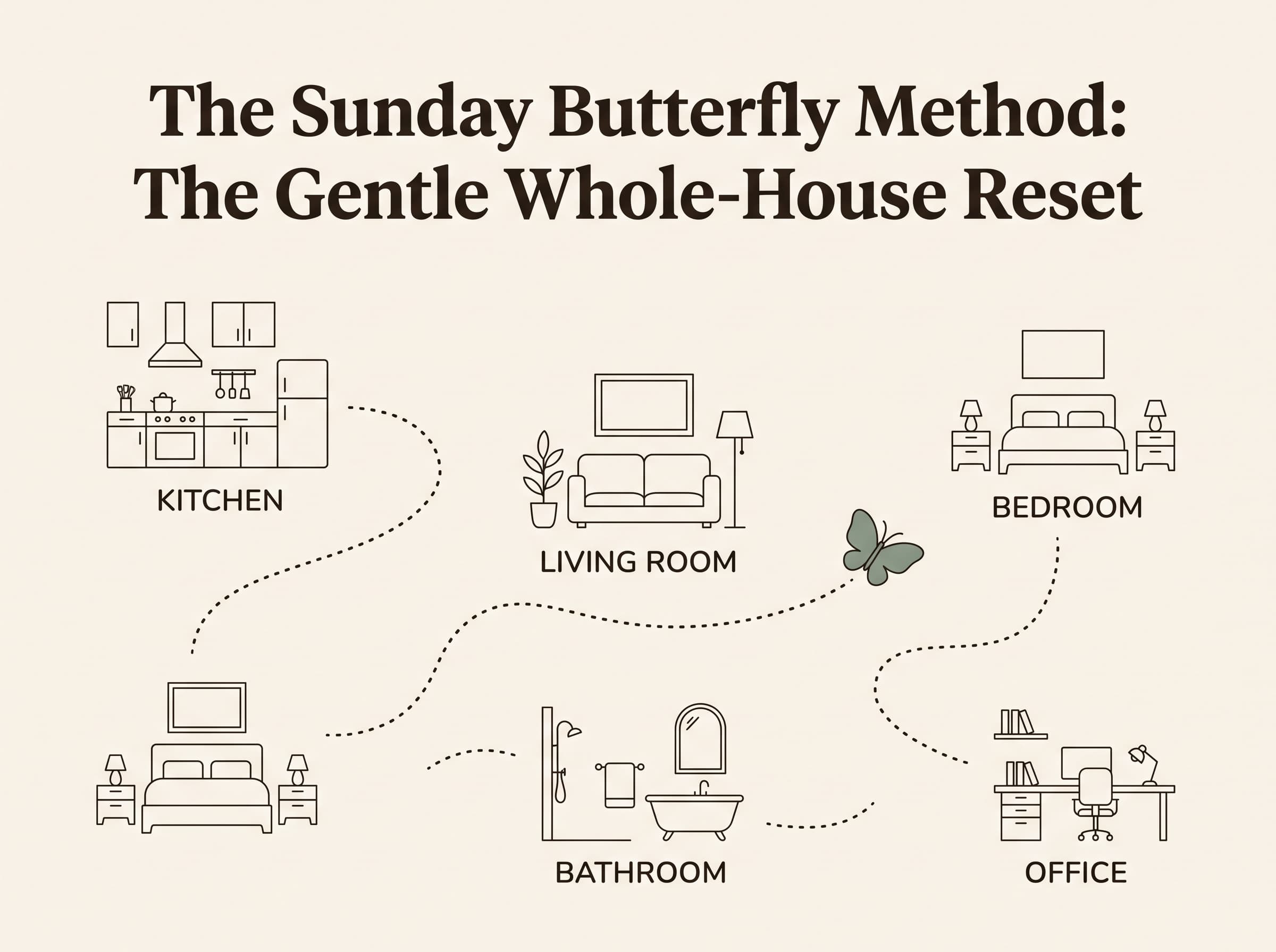 The Sunday Butterfly Method: The Gentle Reset That Keeps Your Whole House Tidy